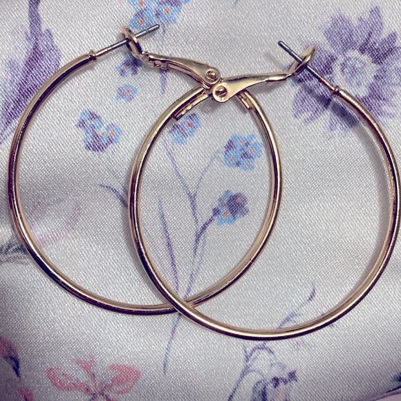 2Mm X 40Mm 14K Yellow Gold Classic Round Hoop Earrings - Picture 4 of 4